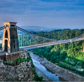 Brick bridge crossing over a river